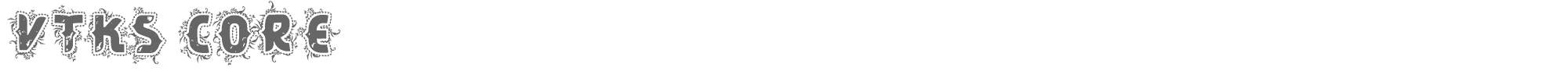 Sample characters VTKS Core Font